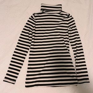 Black and white striped turtleneck